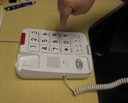 Phone with large buttons