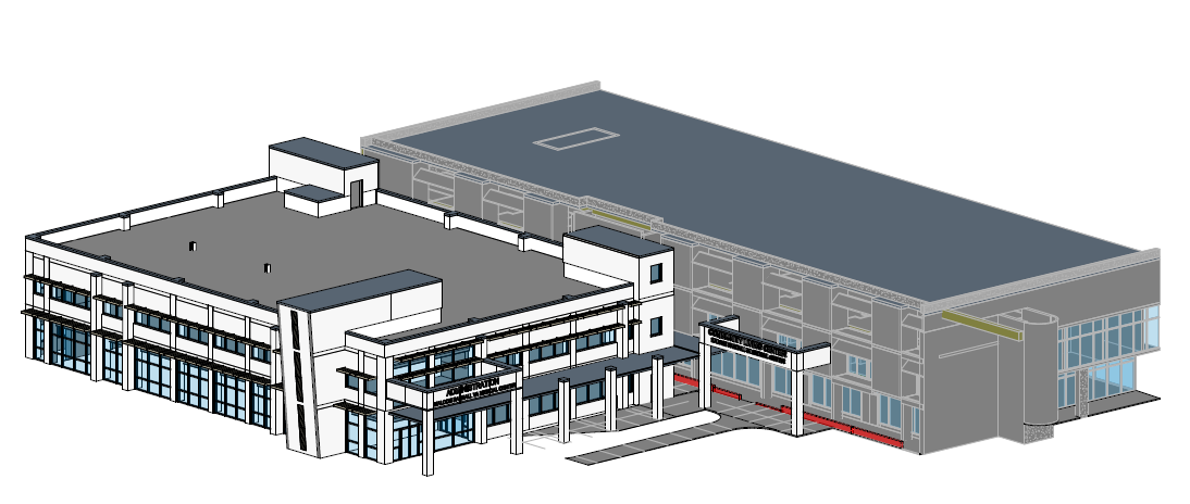 Artistic rendering of future Gainesville Administration building