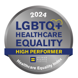 HRC Healthcare Equality Index LGBTQ+ Healthcare Equality High Performer 2024 logo