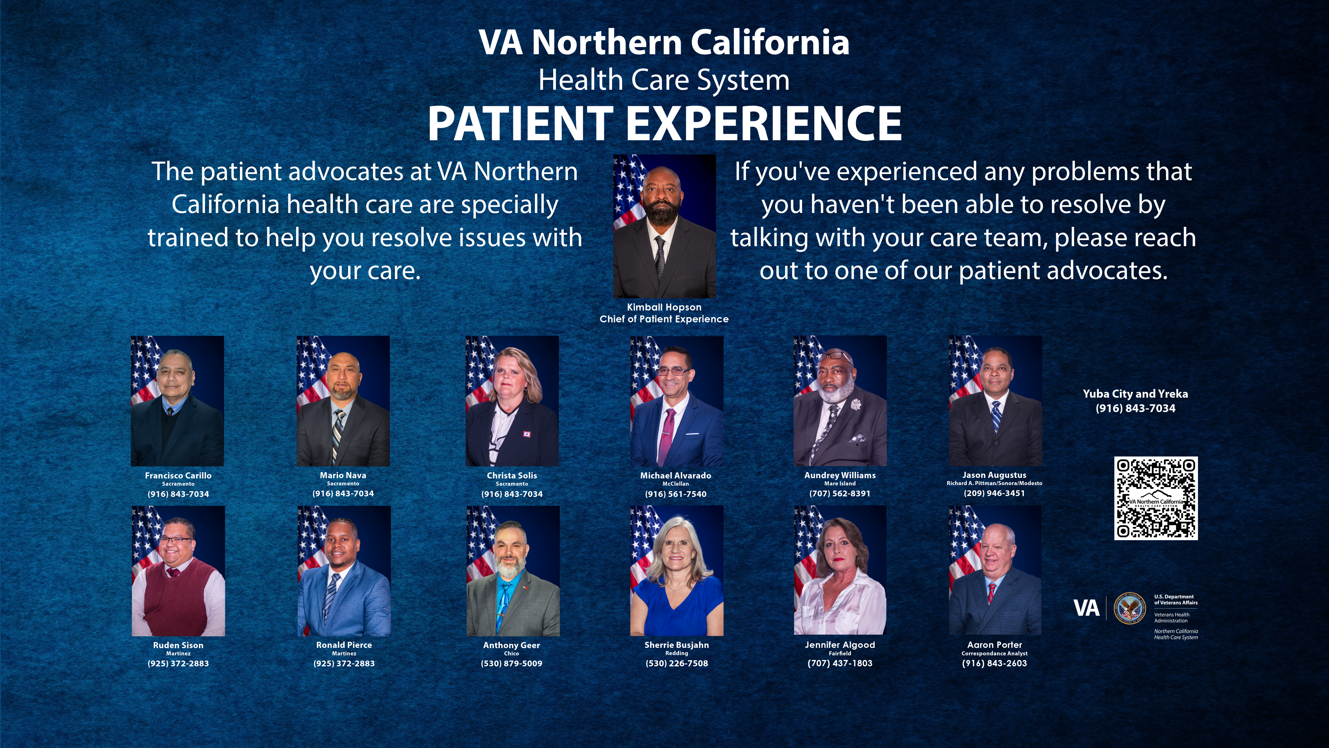 VA Northern California Health Care System Patient Experience Team
