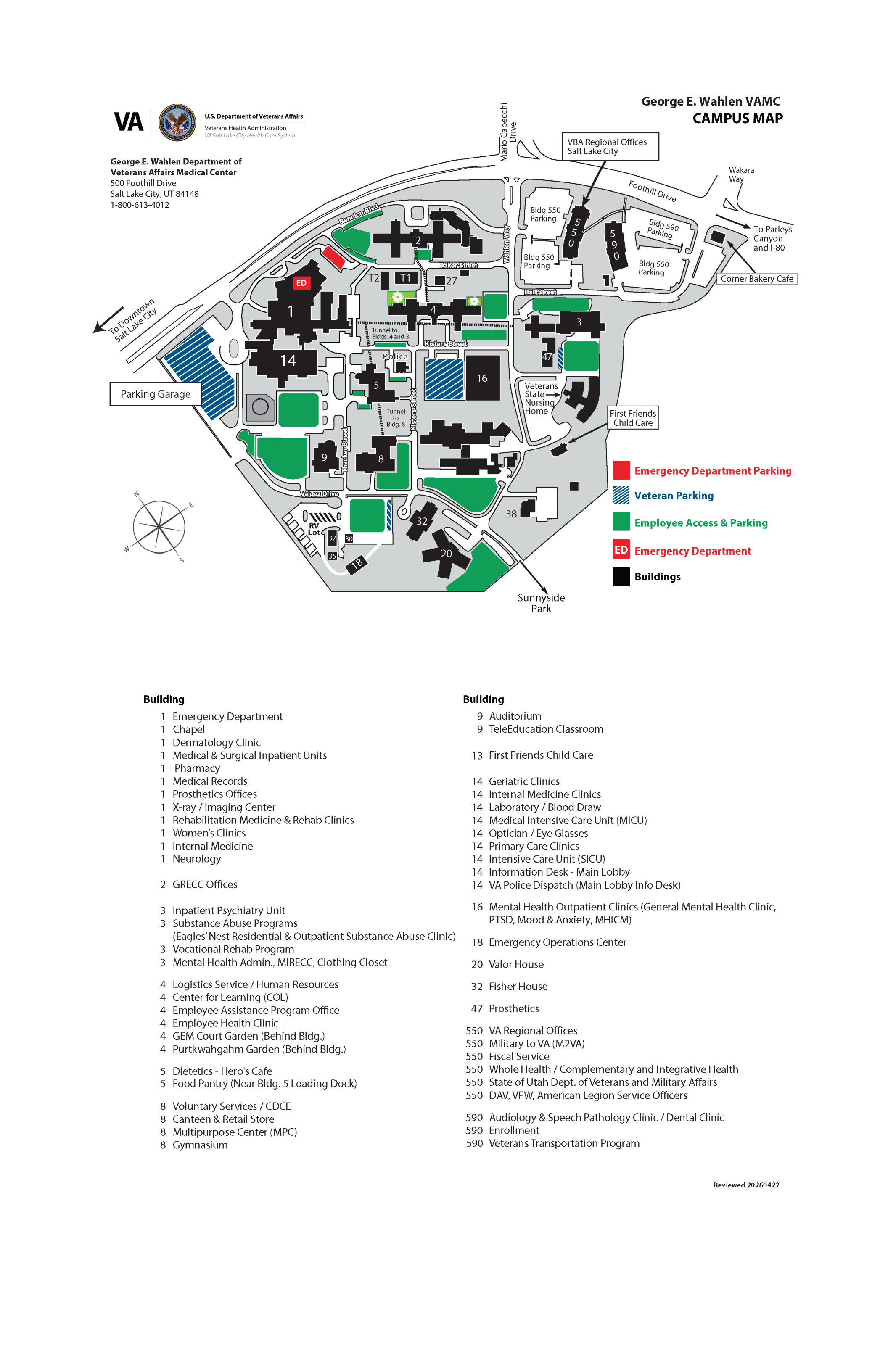 Valley Medical Center Campus Map