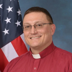man wearing a clerical collar