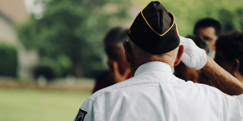 Veteran salutes