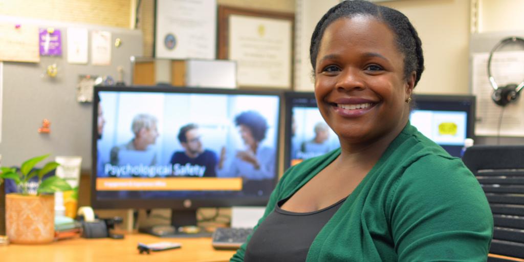 Dr. Dominique Boone has served as an organizational health psychologist at Central Virginia VA Health Care System for the past four years. 