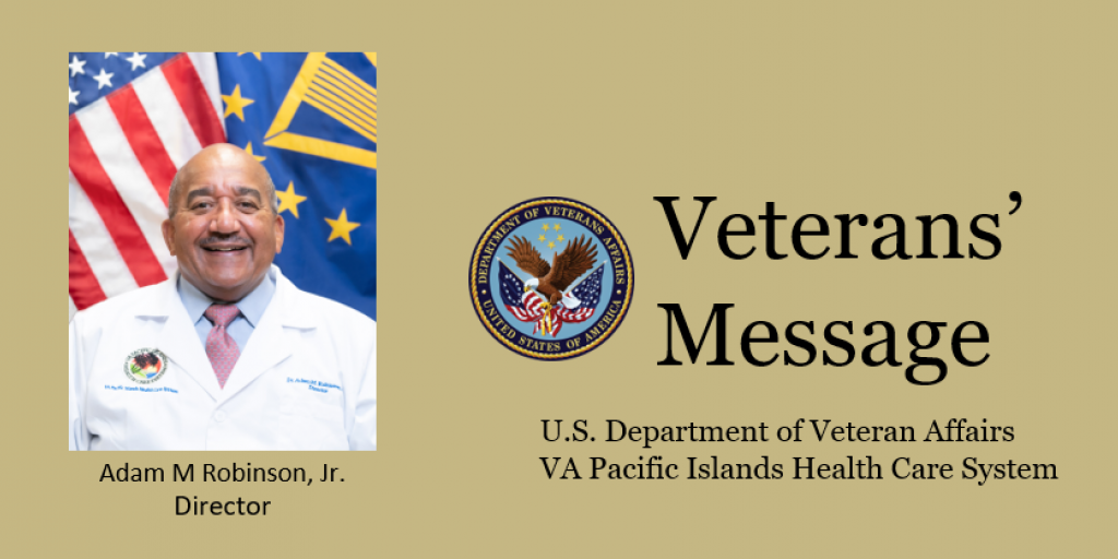 Dr. Robinson's picture on gold banner.