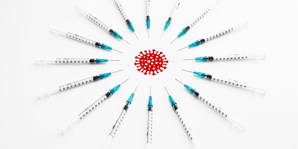 Image of vaccination needles in a circle