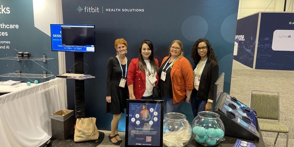 Pictured in photo from left to right: Kim Bielicki, innovation program manager, and Candace McNulty, float pool nurse manager and float pool staff - Sara Parlier, RN, and Jiany Hidalgo, RN