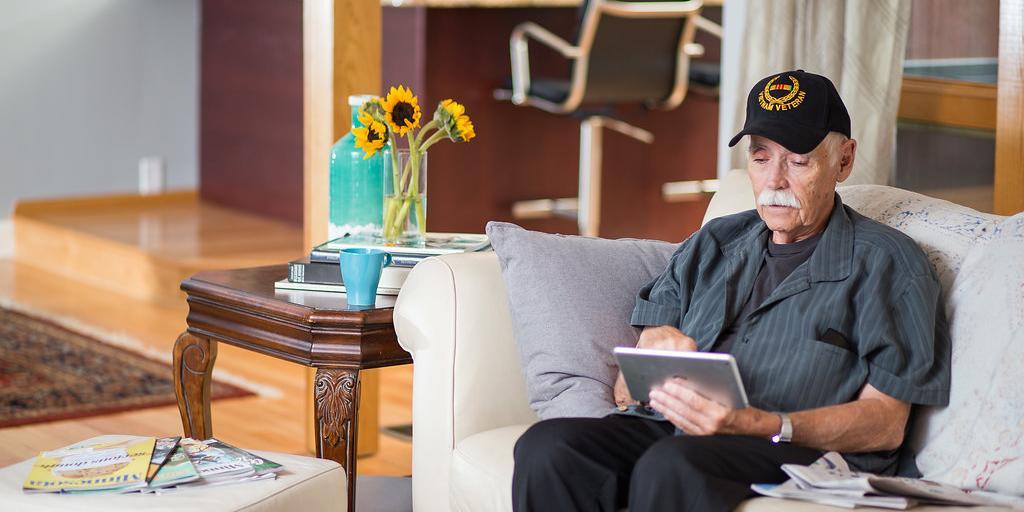 Vietnam Veteran home on iPad