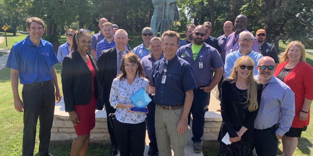 FM staff with energy efficiency award