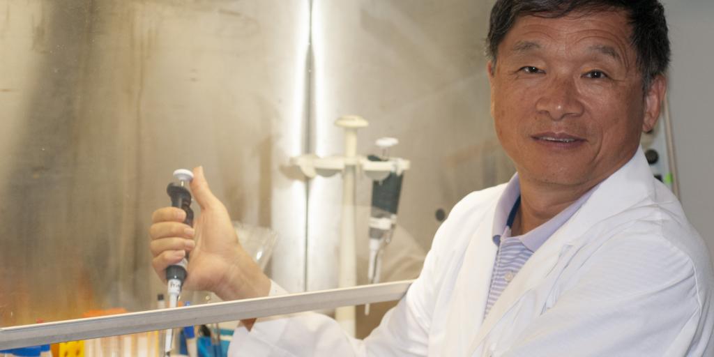 Dr. Kebin Liu in the lab