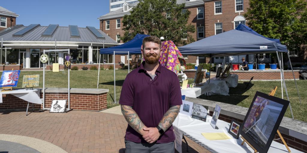 Ian Long, a Navy Veteran, co-organized Hines VA Hospital's Suicide Prevention Art Walk and Fair, on Sept. 8, 2022. The event raised awareness of Veteran suicide and provided resources for those in need.