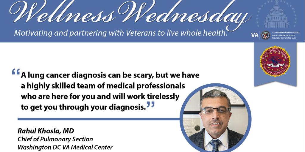 On this week's Wellness Wednesday, Washington DC VA Medical Center Chief of Pulmonary Section explains why lung cancer screening is so important for Veterans who are at risk for developing lung cancer.
