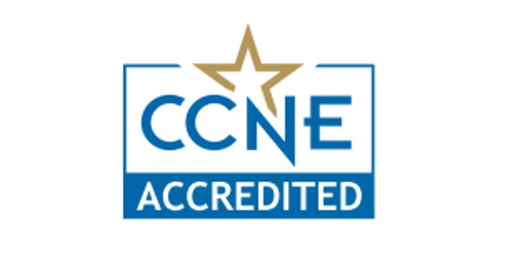 Official Commission on Collegiate Nursing Education (CCNE) accredited logo