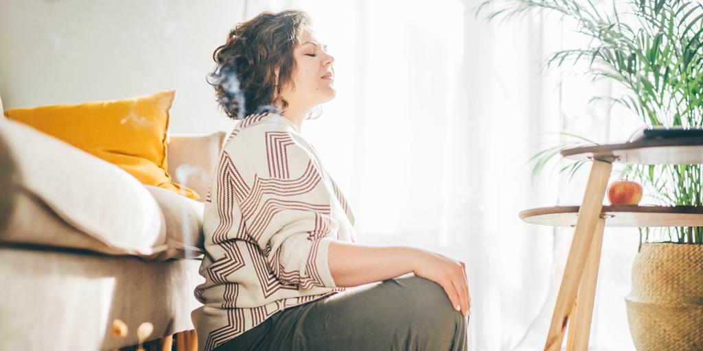 Person meditating