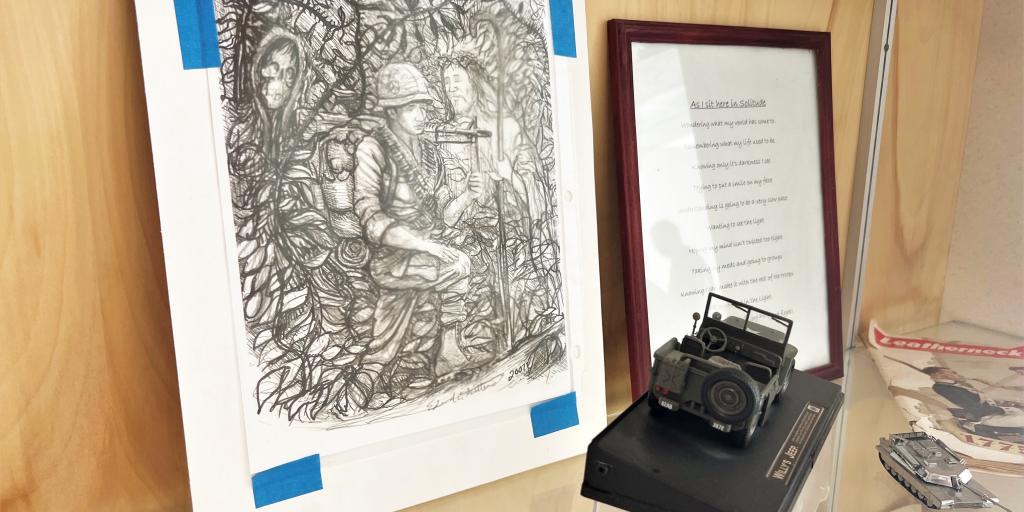 Display of Veteran created art.