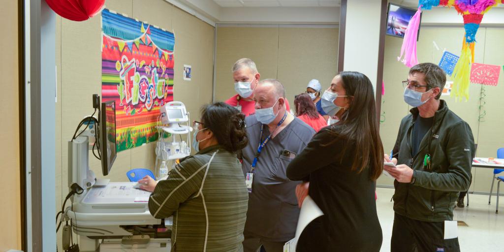 Nurses complete skills evaluations