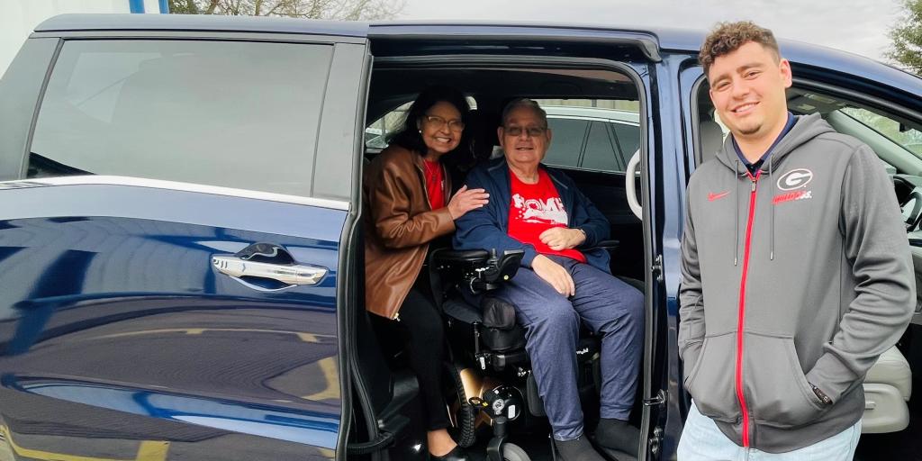 Veteran with van