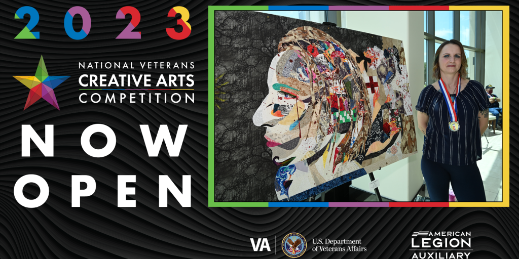 2023 National Veterans Creative Arts Competition promotion.