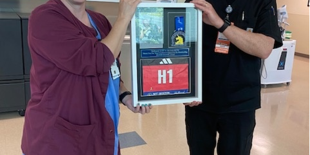 Image of Occupational Therapists receiving the Boston Marathon Medal