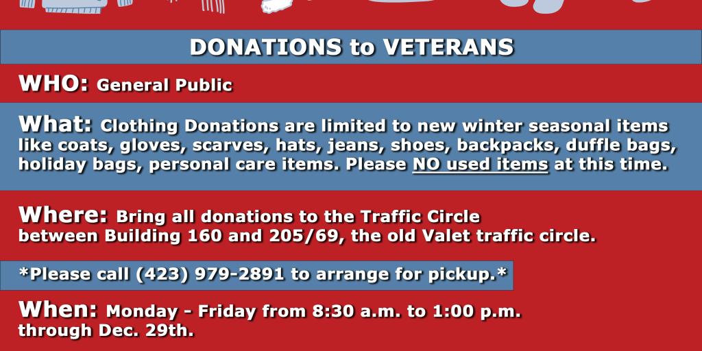 Winter Clothing Donations to Veterans