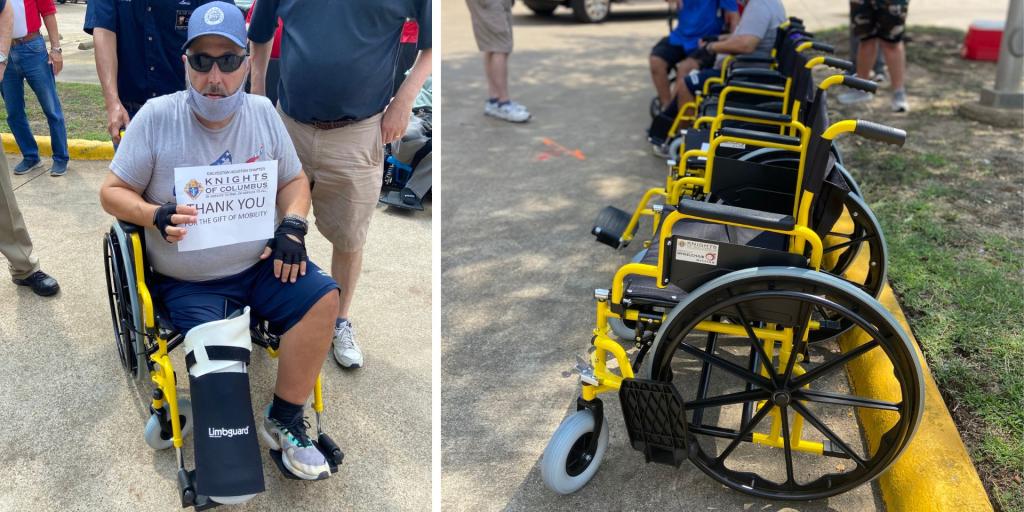 Veteran with wheelchairs