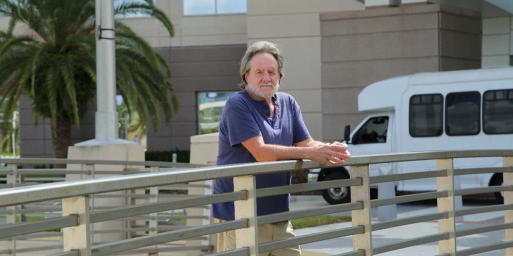 Pictured in photo: Air Force Veteran Mark Dunbar 