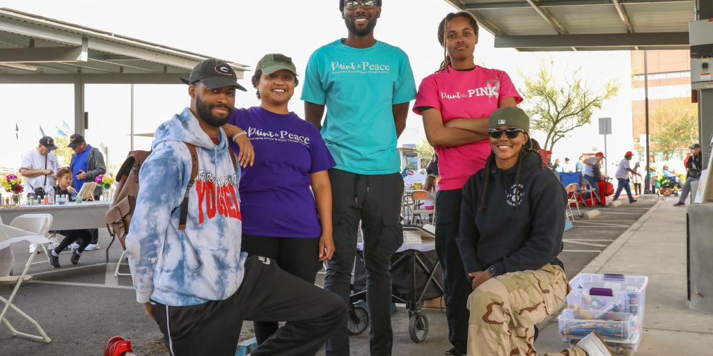 Nellis Air Force Base Paint and Peace Program members at the Veterans Day Car Show and Barbeque. 