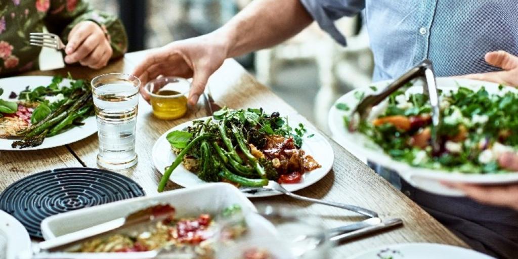 Table filled with healthy food