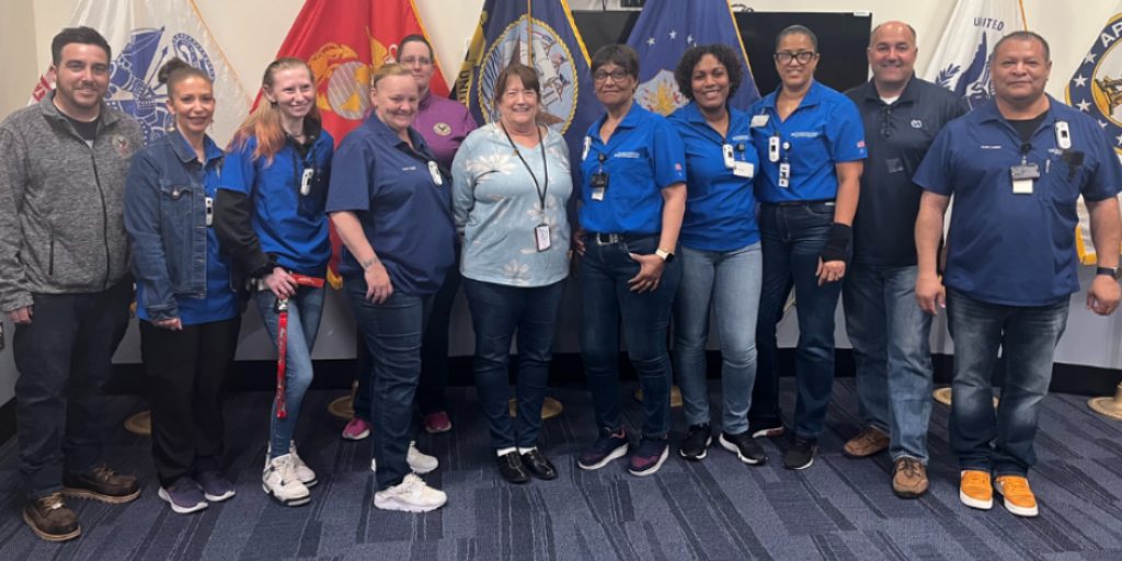 VA Providence EMS Staff participate in National Denim Day 2024.