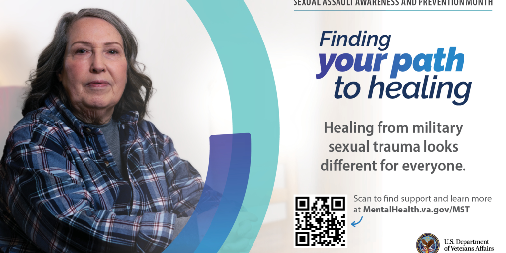 Sexual Assault Awareness Month picture with caption finding your path to healing