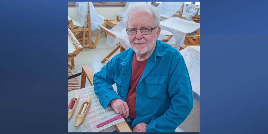 Man sitting in art studio