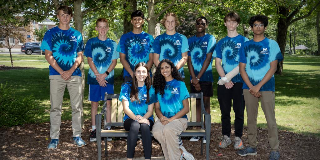 Local high school student participants of the Battle Creek VA Medical Center Summer Serve Program pose for a group photo.