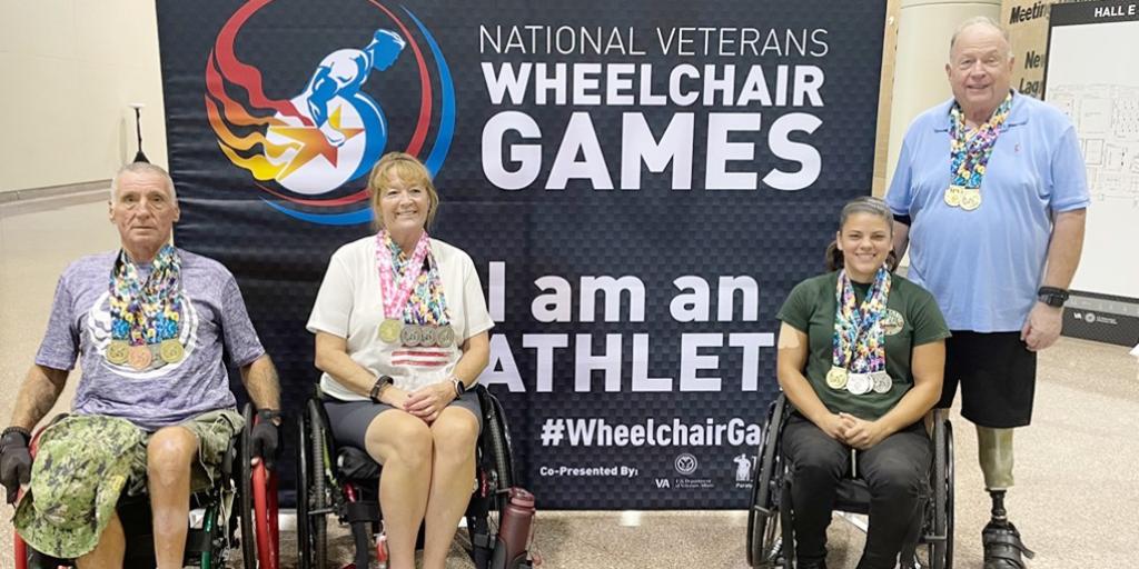 Wheelchair Games Veterans with their medals