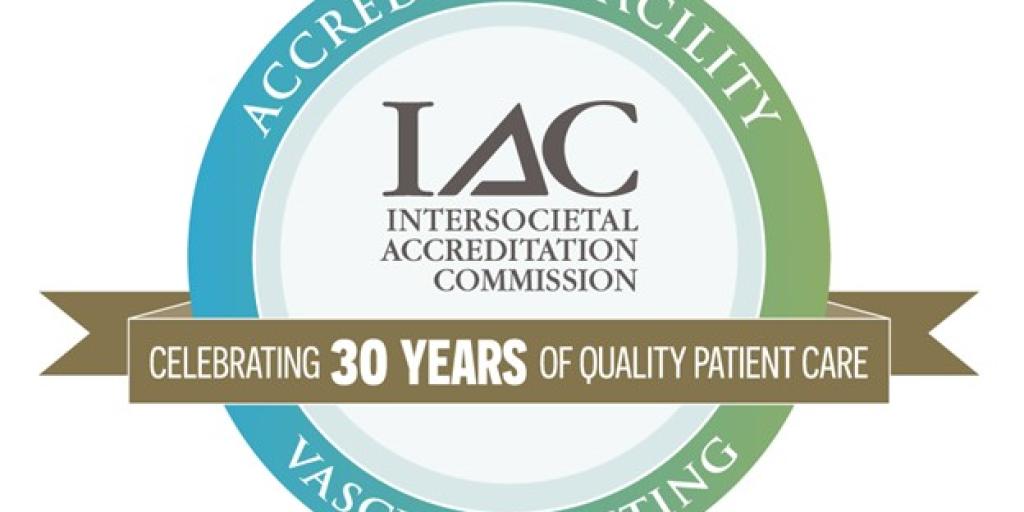 Accredited Facility Logo of Accredited Facility IAC Intersocietal Accreditation Commission Celebrating 30 Years of Quality Patient Care