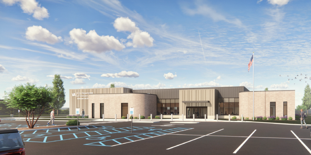 Concept art of the new Clermont VA clinic in Ohio.