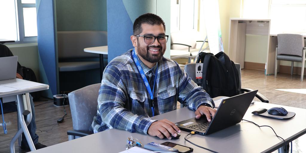 Telecommunications Specialist Daniel Marquez Oliden works with VA’s Homeless Virtual Health Resource Center (HVHRC) 