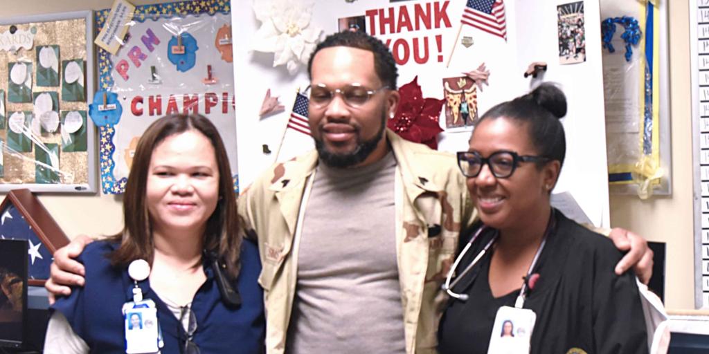 Veteran with two VA nurses