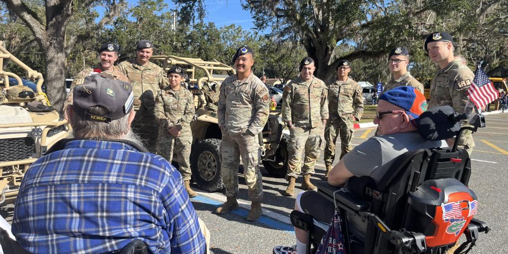 Active-duty Air Force members forging meaningful connections with Veterans outside the Lake City Veteran Affairs Medical Center