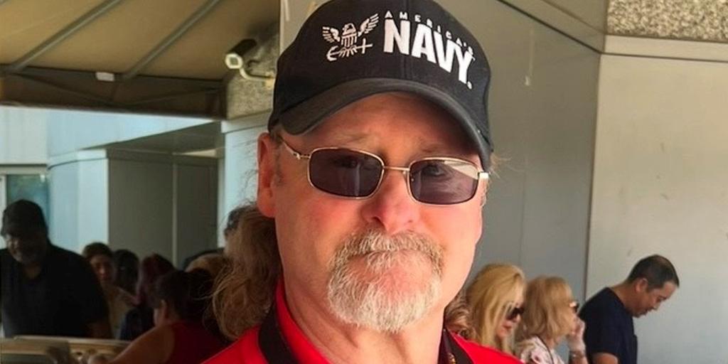 Navy Veteran volunteer posing.