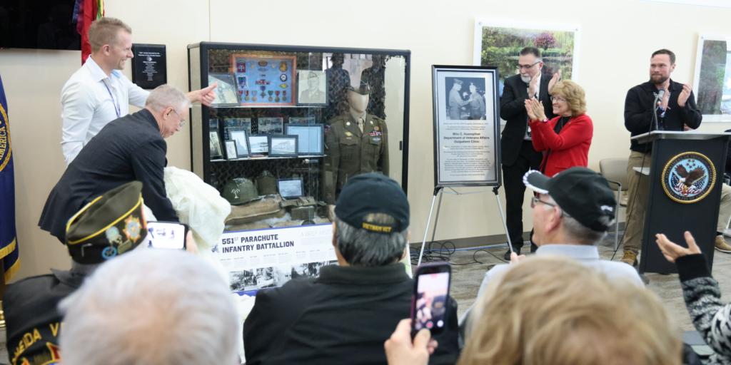 Crowd applauds as new permanent display is revealed