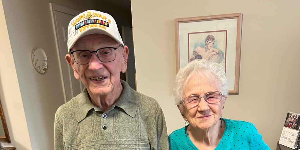 World War II Veteran Elliott Rosenberg and his wife, Alice