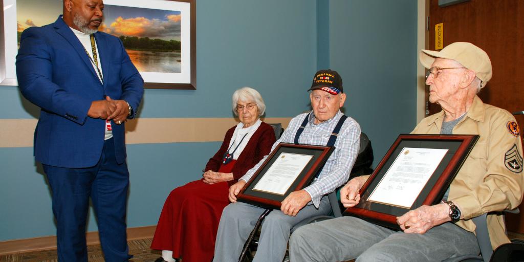 Centenarian veteran celebration photos