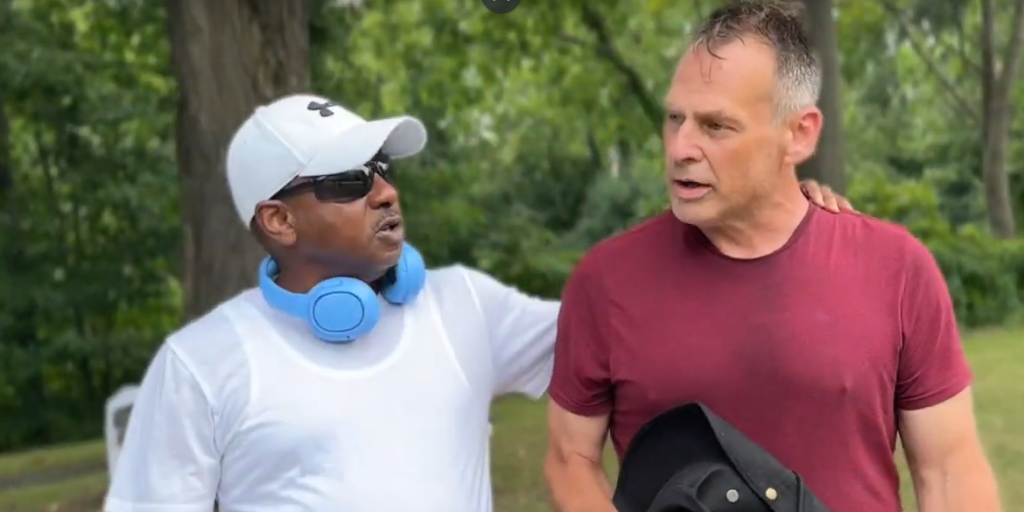 A video by Ameena Brown shows the hope and healing in reaching out to help fellow Veterans. Veteran Eric helps Veteran Todd find help at the VA.