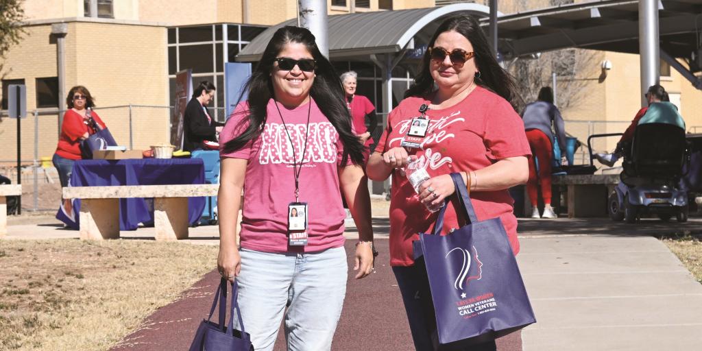 Two staff members of WTVAHC joined in on the Wear Red Women Heart health Month Walk at the George H. O'Brien, Jr. VAMC.