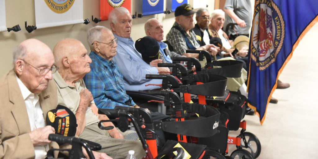Veterans attend a celebration
