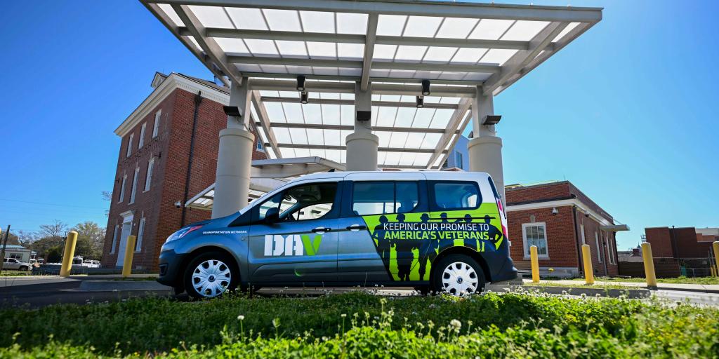 A DAV Van parked at Building 31 at the Columbia VAHCS' Dorn VAMC. 