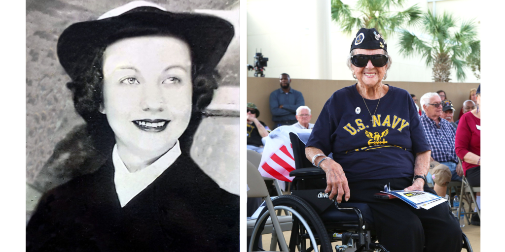 A young Dorothy (Pat) Rudd in her U.S. Navy WAVES uniform, 1942.