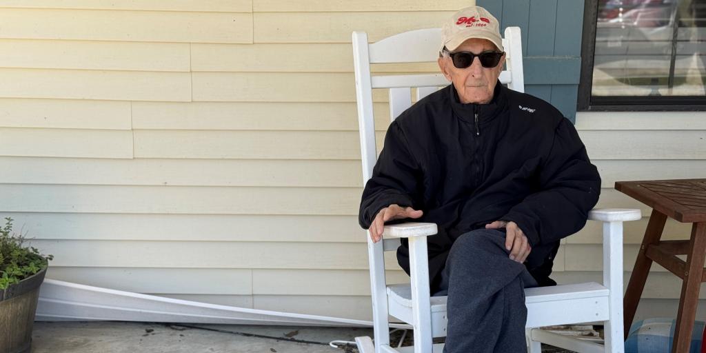 Burdette on porch