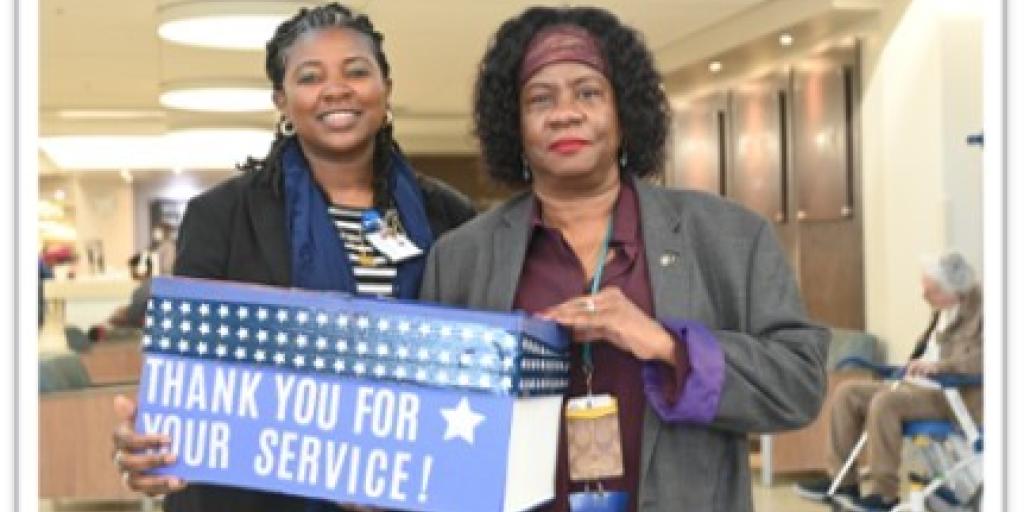 VA San Diego Employees Celebrating our Veteran Patients.