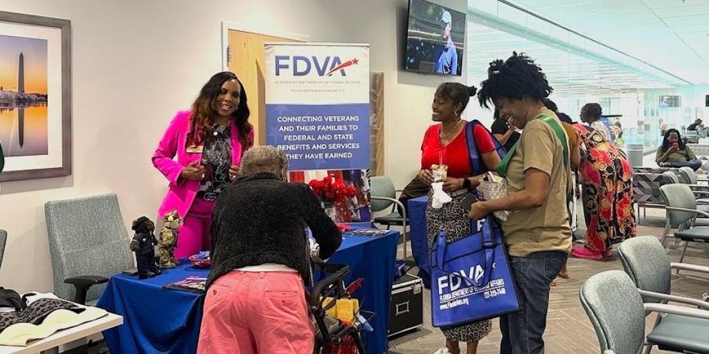Women Veterans connecting with one another and exploring the various resources available to them.